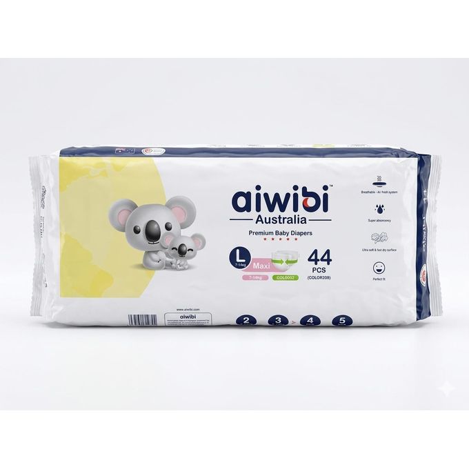 Aiwibi Premium Baby Daipers L/4(7-14kgs) 44pcs