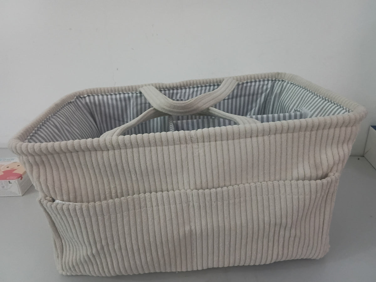 Collapsible woven diaper caddy