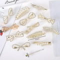 assorted faux pearl and rhinestone embellished hair clips