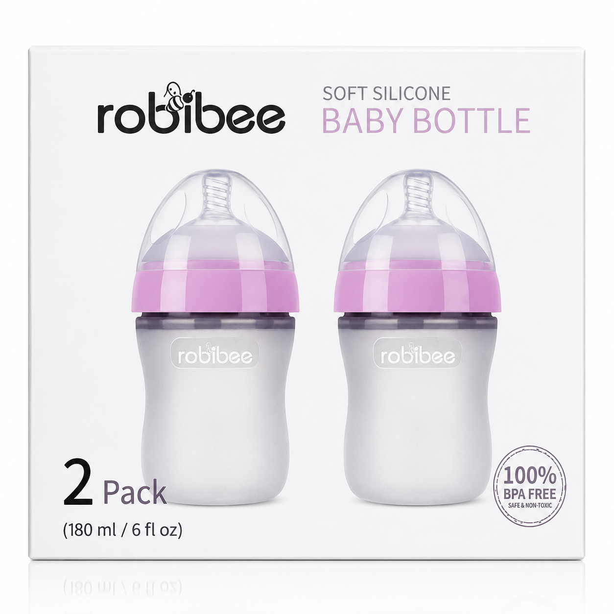 robibee soft silicone baby bottle
