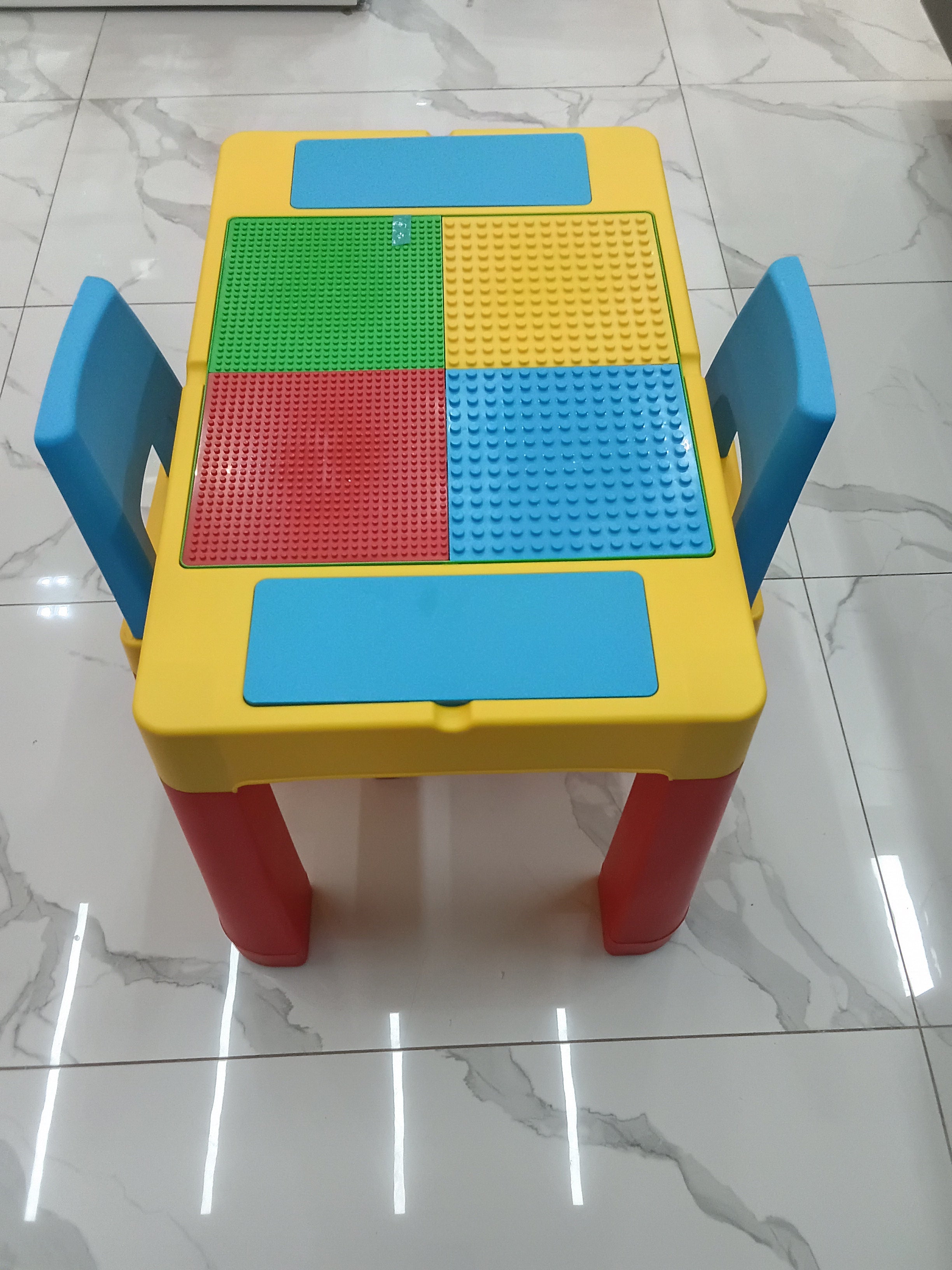 Multi-functional building block desk.