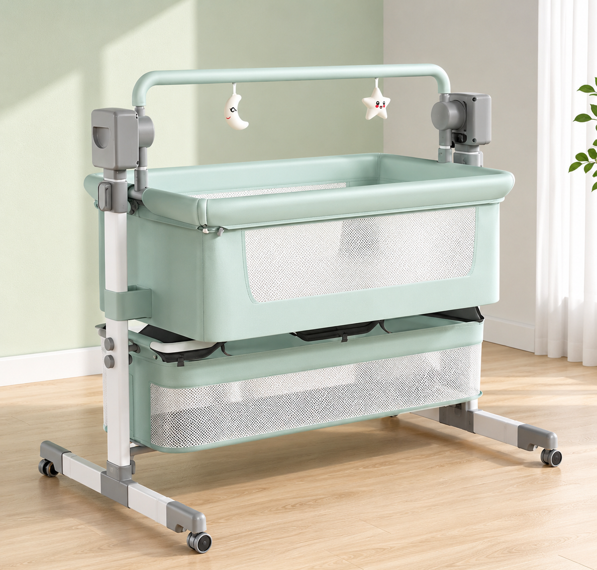2 in 1  Bedside Bassinet Bed(T)