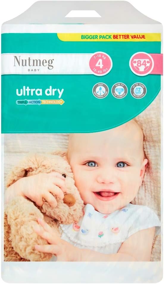 Nutmeg ultra dry nappies