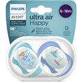 Philips Avent SCF080/03 Ultra Air Silicone Pacifier Papa/Boat 2 Pack 6-18m