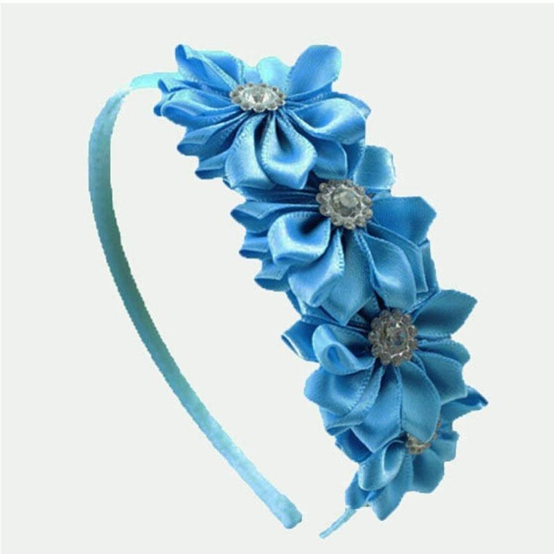light blue ribbon headbands featuring small tiaras