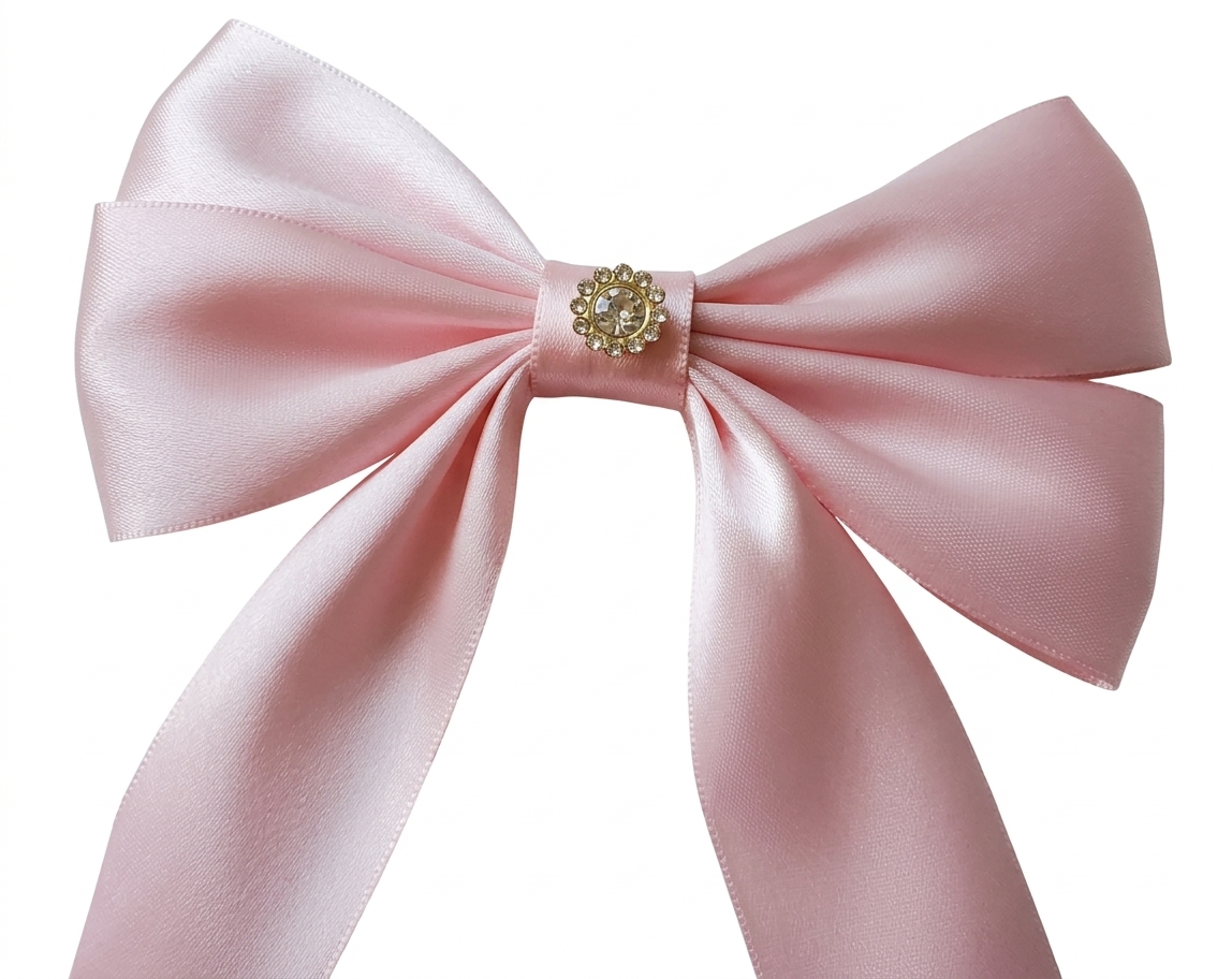 Miaoji brand organza ribbon bow hair barrette