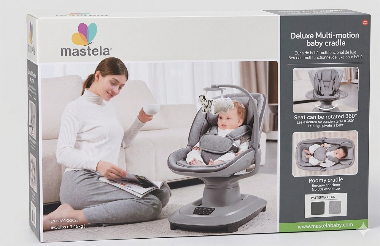 Deluxe Multi-motion baby cradle