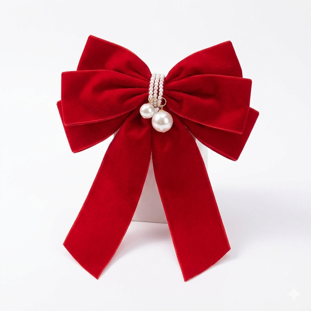Miaoji brand organza ribbon bow hair barrette