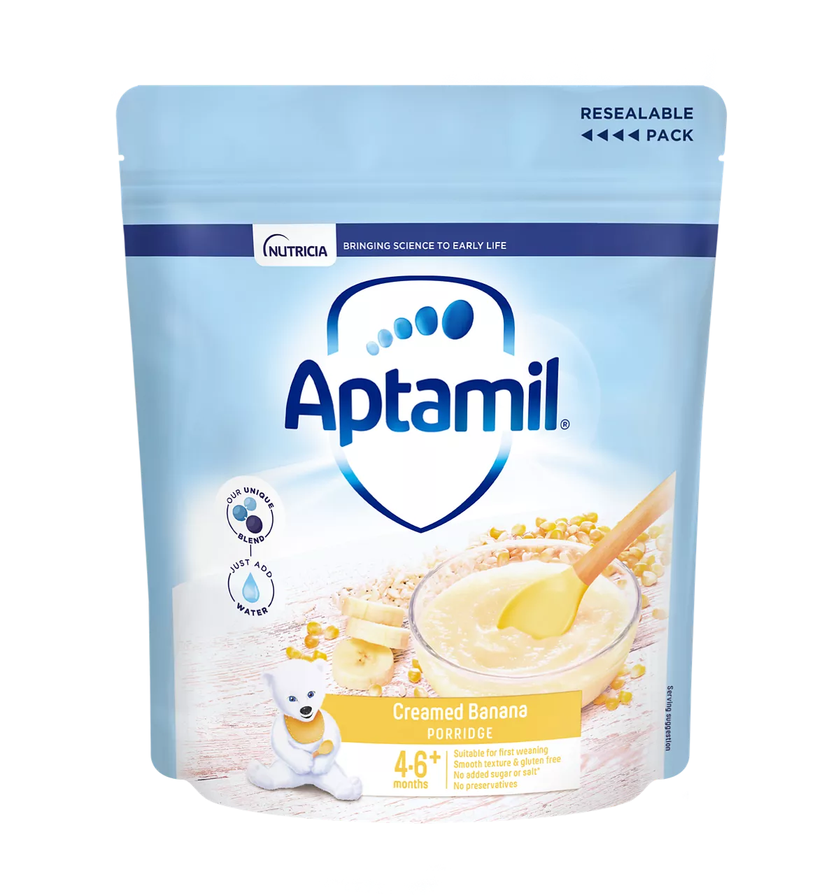 APTAMIL CREAMED BANANA PORRIDGE 4-6 M+ 125G
