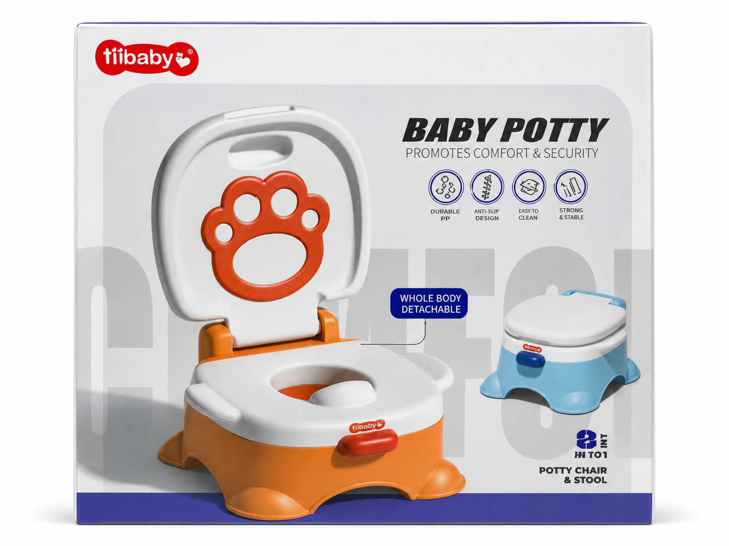Tiibaby baby potty cat paw prints