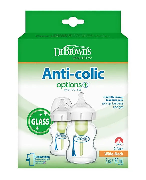 Dr. Brown's Anti-colic Wide-Neck plastic bottles