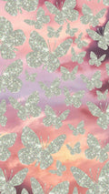 pastel glitter butterfly snap clips