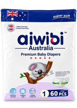 Aiwibi Premium Baby Daipers NB/1(<5kg) 60pcs