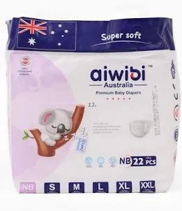 Aiwibi Premium Baby Daipers NB/1(<5kgs) 22pcs