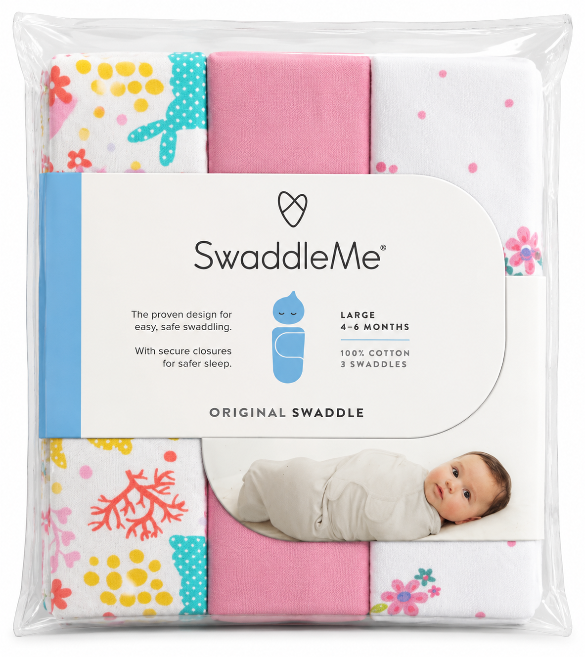 Summer Infant SwaddleMe 3-Pack Baby Sleep Wrap