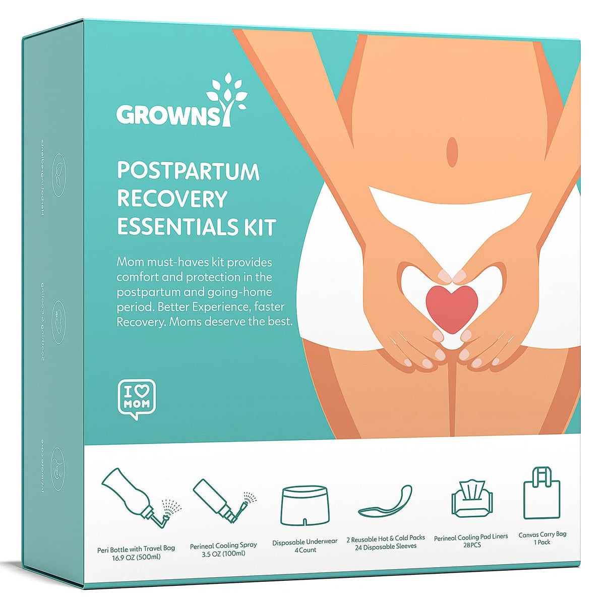 Grownsy Postpartum recovery essentials kit