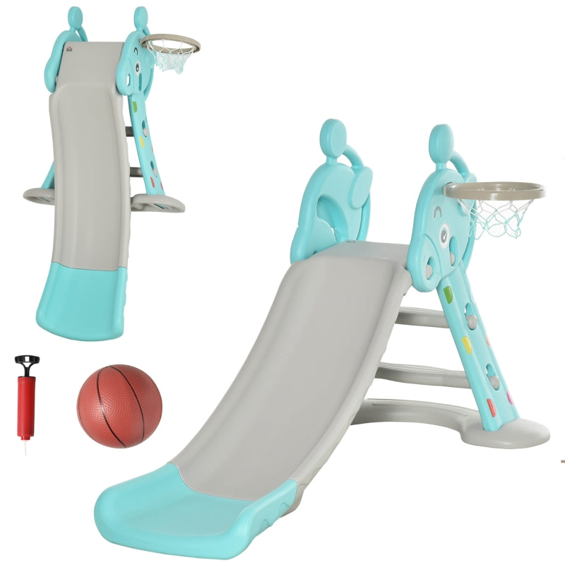 indoor slide with baskball hoop