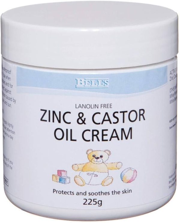 BELLS ZINC & CASTOR OIL CREAM 225G