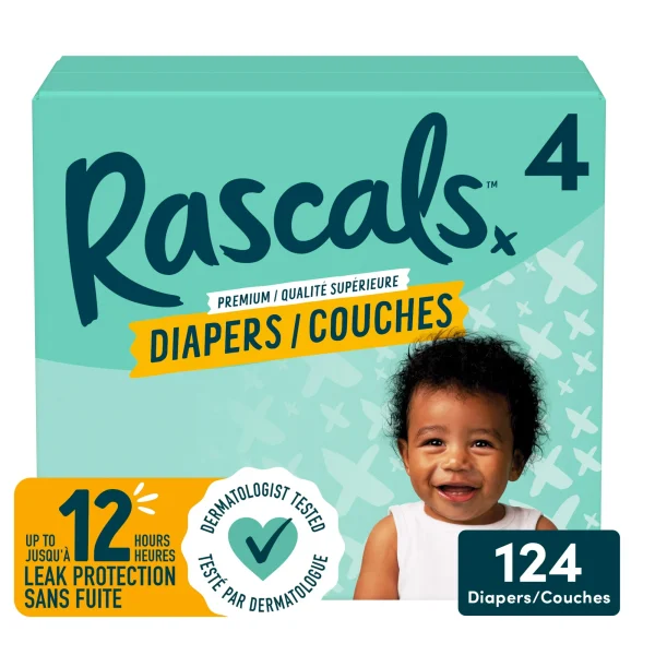 RASCALS PREMIUM NAPPIES SZ 4