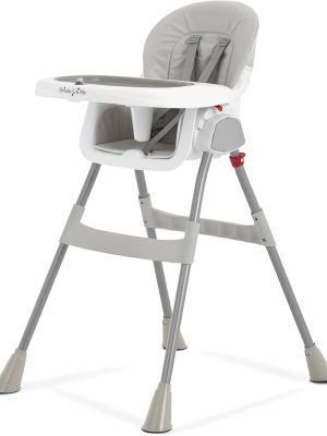 GREY PLASTIC HIGH CHAIR