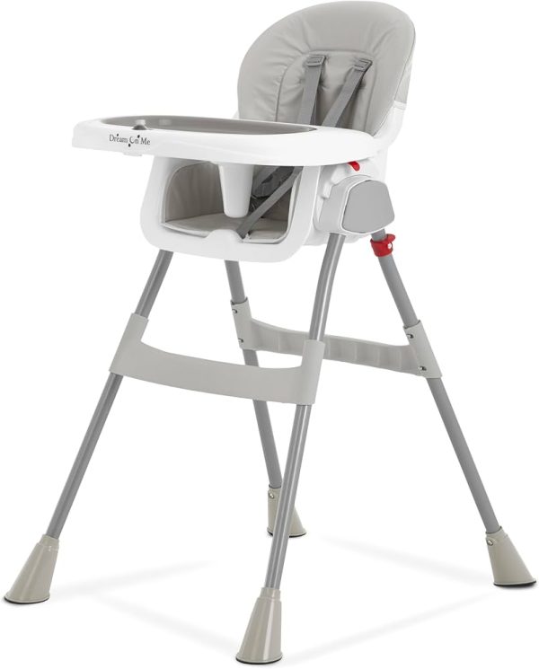 GREY PLASTIC HIGH CHAIR