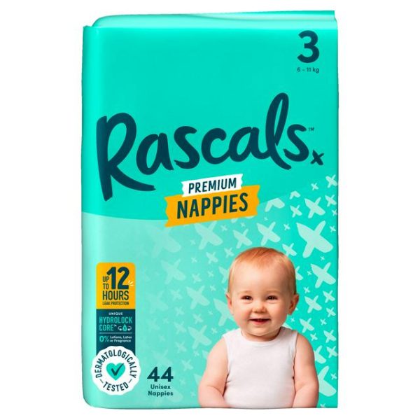 RASCALS PREMIUM NAPPIES SZ 3