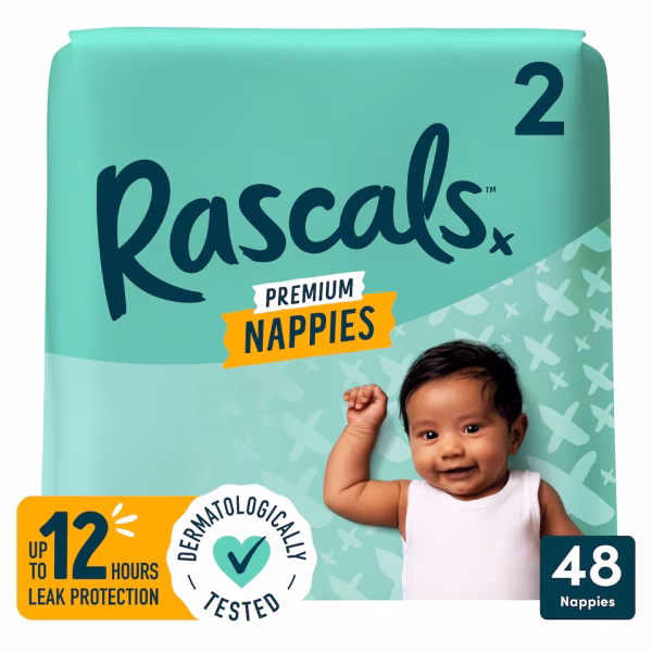 RASCALS PREMIUM NAPPIES SZ 2