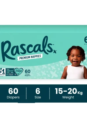 RASCALS & FRIENDS JUMBO DIAPERS SIZE 6
