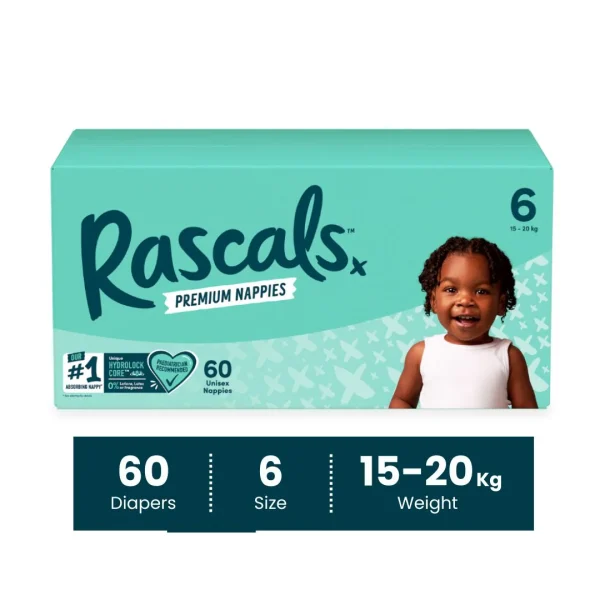 RASCALS-DIAPERS-SIZE660PCCOUNT RASCALS & FRIENDS JUMBO DIAPERS SIZE 6