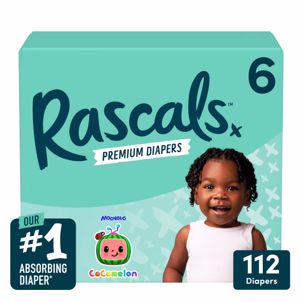 RASCALS & FRIENDS DIAPERS SIZE 6