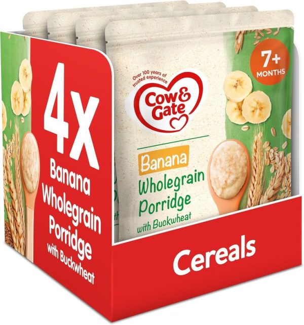 COW & GATE WHOLEGRAIN BANANA PORRIDGE 7M 200G