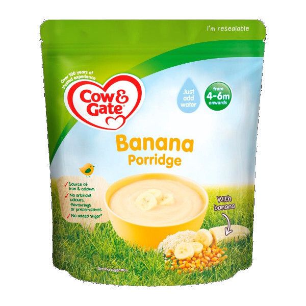COW & GATE BANANA PORRIDGE 4-6M 125G