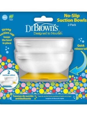 DR BROWNS NO-SLIP SUCTION BOWL 2PACK