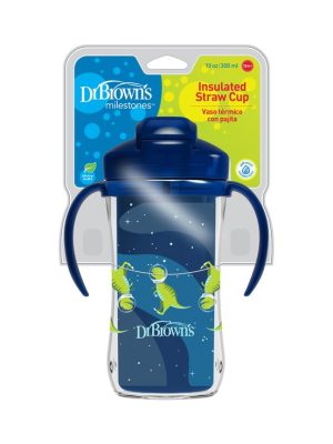 DR BROWNS 300ML INSULATED STRAW CUP