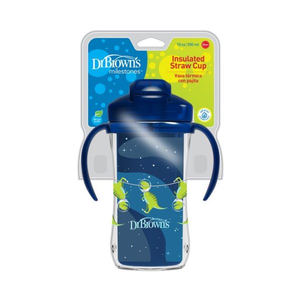 DR BROWNS 300ML INSULATED STRAW CUP