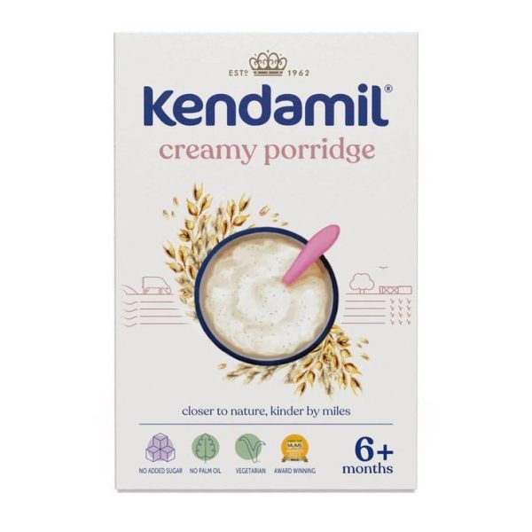 Kendamil Milk with Creamy Porridge (150g) - 12 Boxes (EU) - _49 each KENDAMIL APPLE & BLACKCURRENT PORRIDGE 6M+