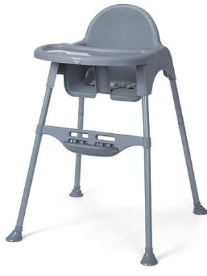 GREY PLASTIC HIGH CHAIR