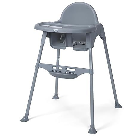 GREY PLASTIC HIGH CHAIR
