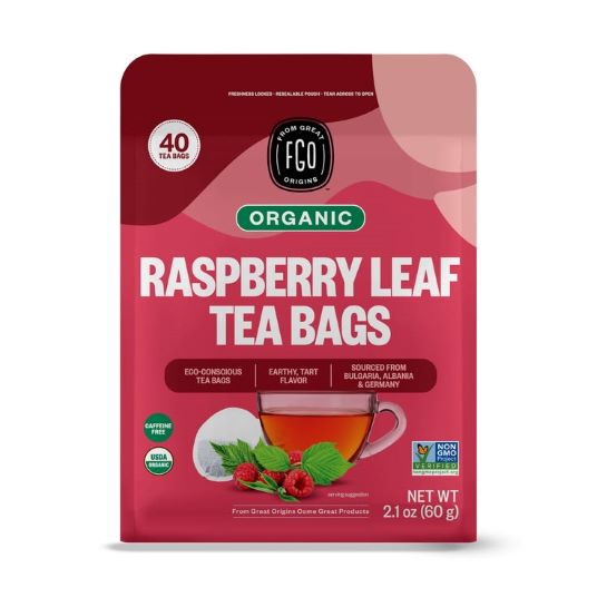 ORGANIC RASPBERRY LEAF TEA BAGS 24G