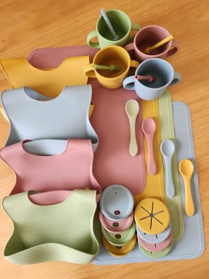 SILICONE WEANING SET WITH TABLE MAT