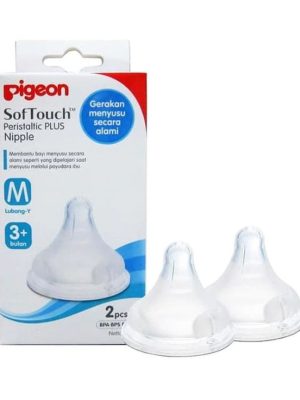PIGEON SOFTOUCH NIPPLES 3M+ M