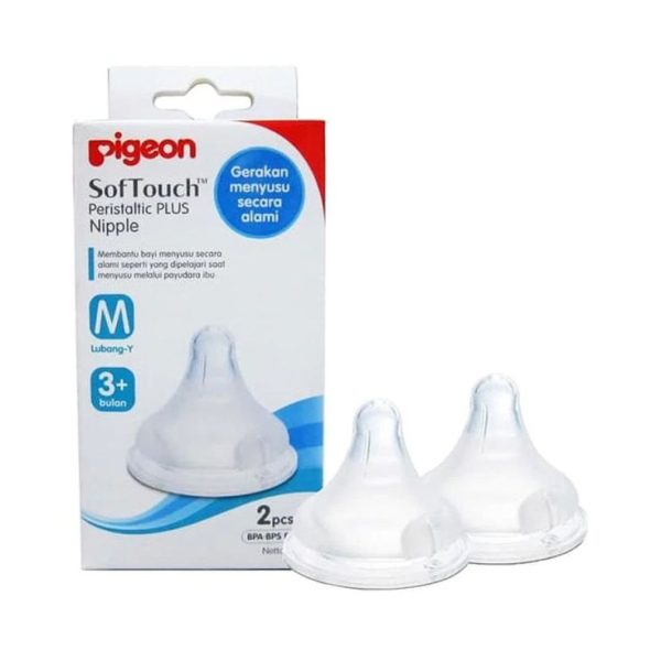 PIGEON SOFTOUCH NIPPLES 3M+ M