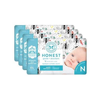 The Honest Company Baby Diapers with TrueAbsorb… HONEST NEWBORN DIAPERS 72PCS