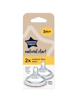 TOMMEE TIPPEE NATURAL START MEDIUM FLOW  TEATS 3M+