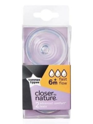 TOMMEE TIPPEE NATURAL START FAST FLOW TEATS 6M+