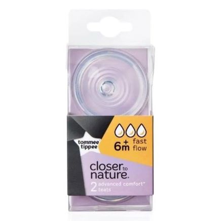 TOMMEE TIPPEE NATURAL START FAST FLOW TEATS 6M+