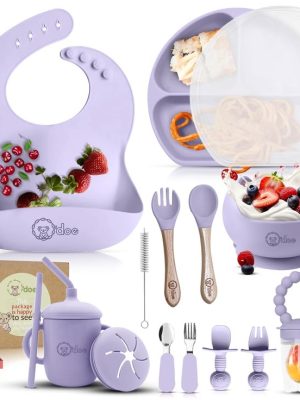 SILICONE WEANING SET WITH FRUIT FEEDER