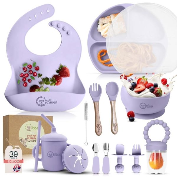 SILICONE WEANING SET WITH FRUIT FEEDER