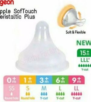 PIGEON SOFTOUCH NIPPLES 6M+ L